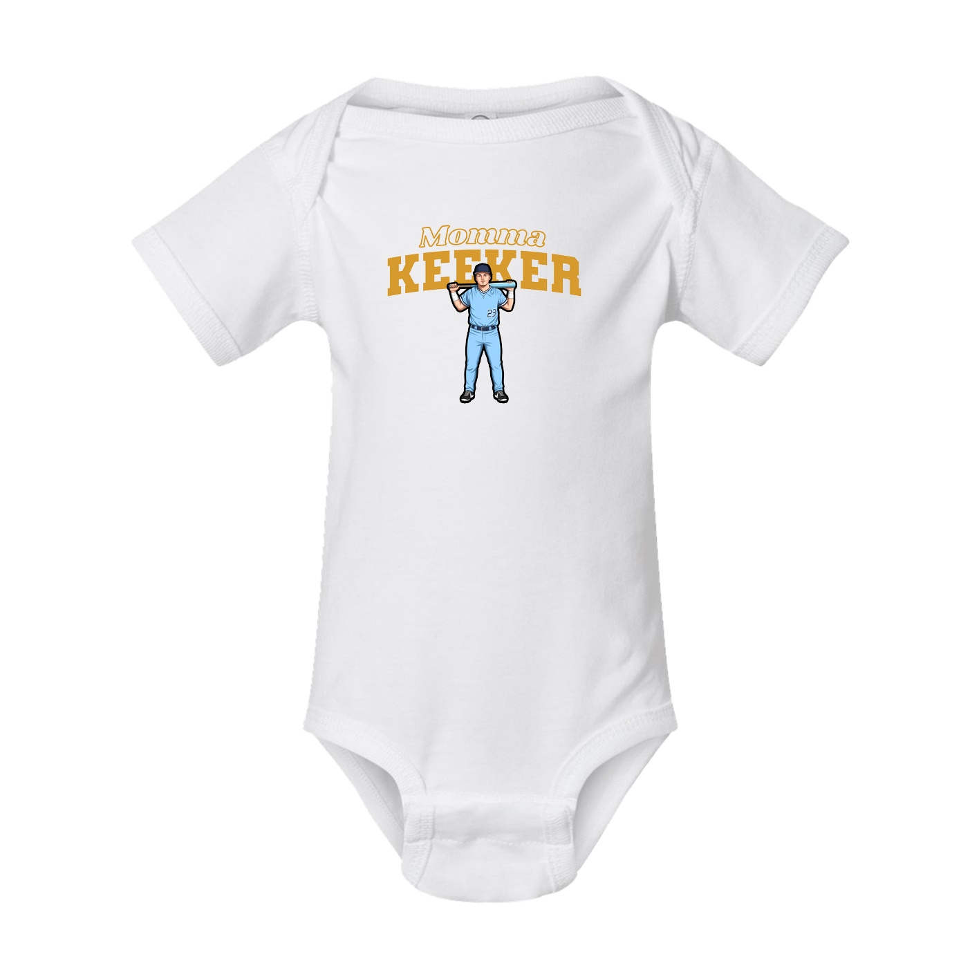 Baby Onesie — Mothers Day Block in White