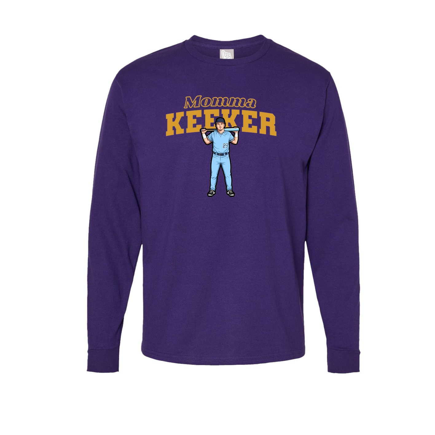 Long Sleeve Tee — Mothers Day Block in Purple