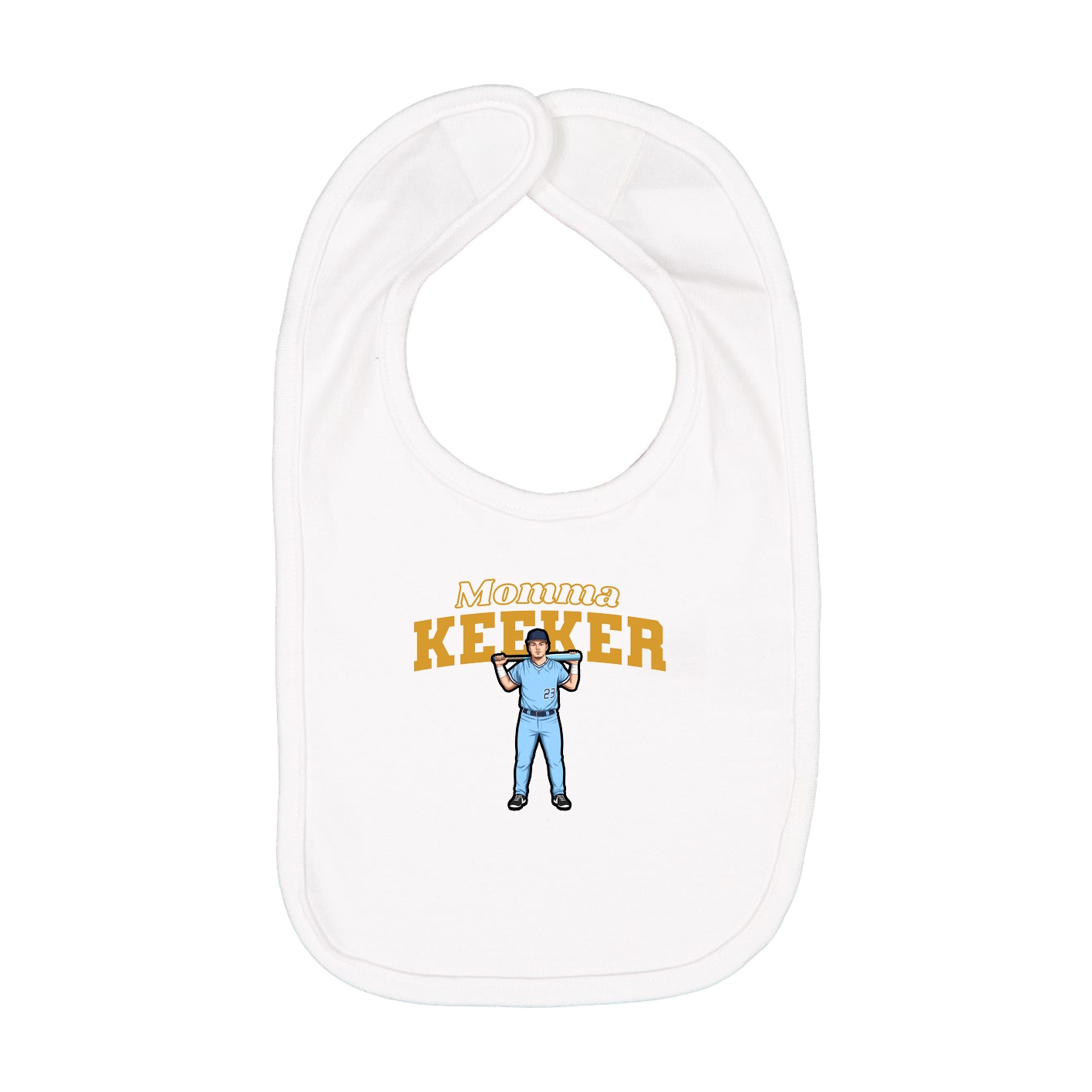 Infant Bib — Mothers Day Block in White
