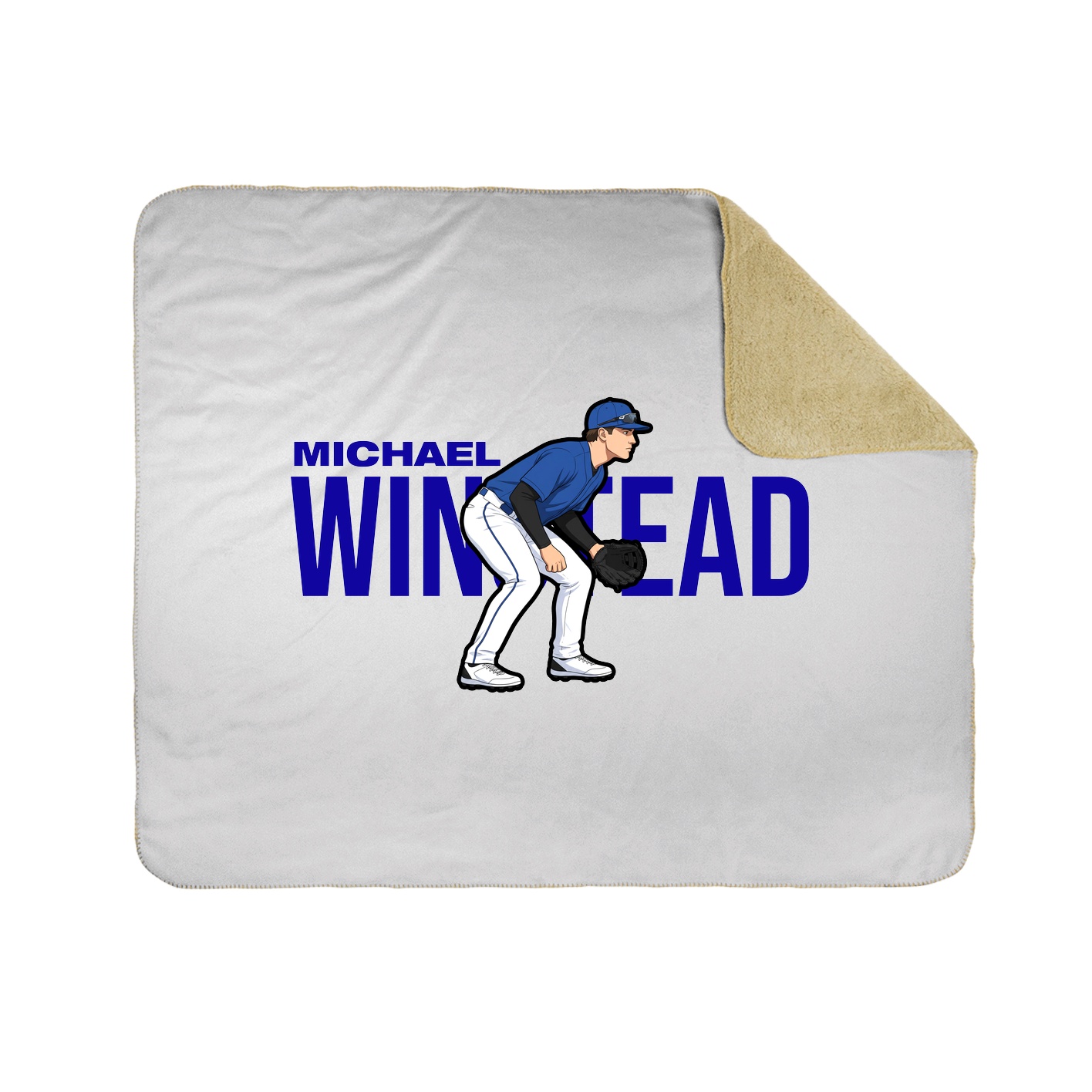 Throw Blanket — Player Name in White