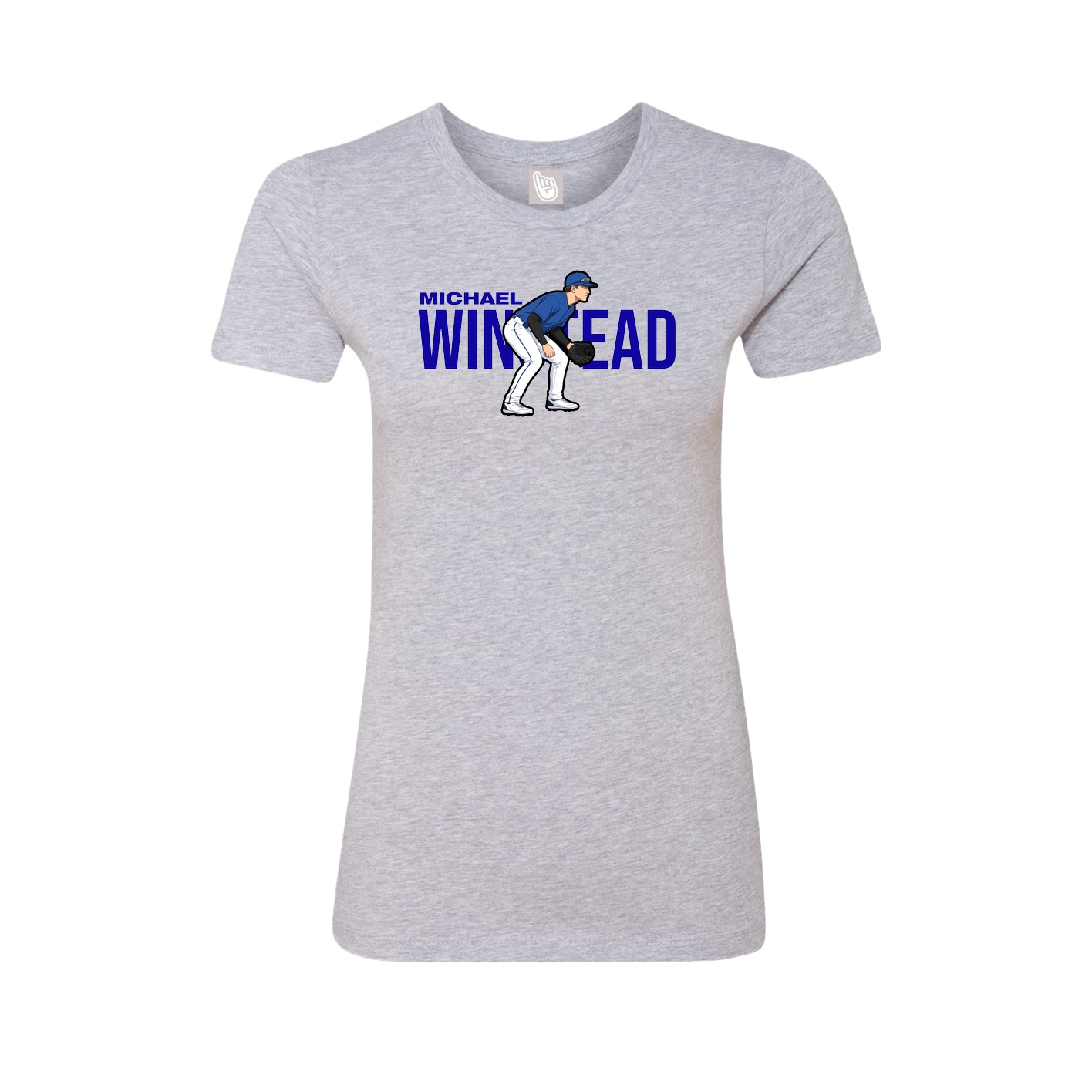 Fitted Women's Tee — Player Name in Grey