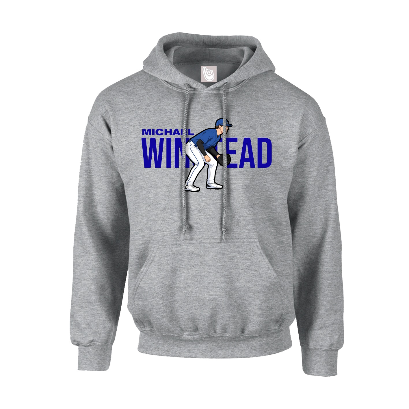 Youth Hoodie — Player Name in Grey