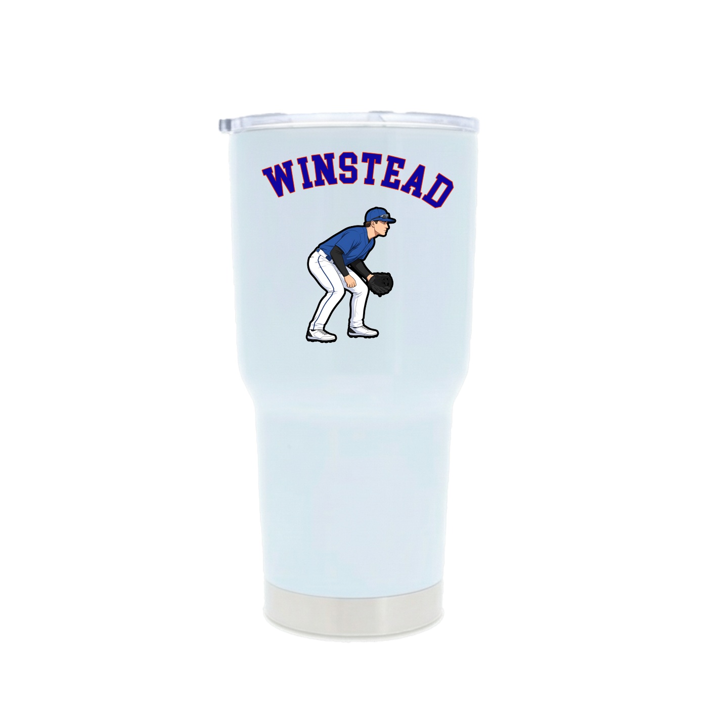 30oz Stainless Steel Tumbler — Shirsey Arch in White