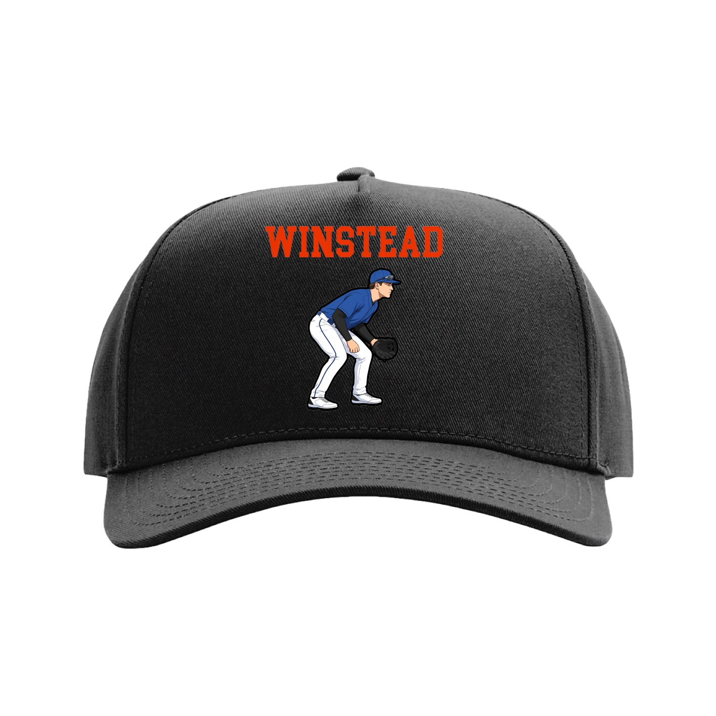 Full Fabric Five-Panel Champ Cap — Shirsey in Black