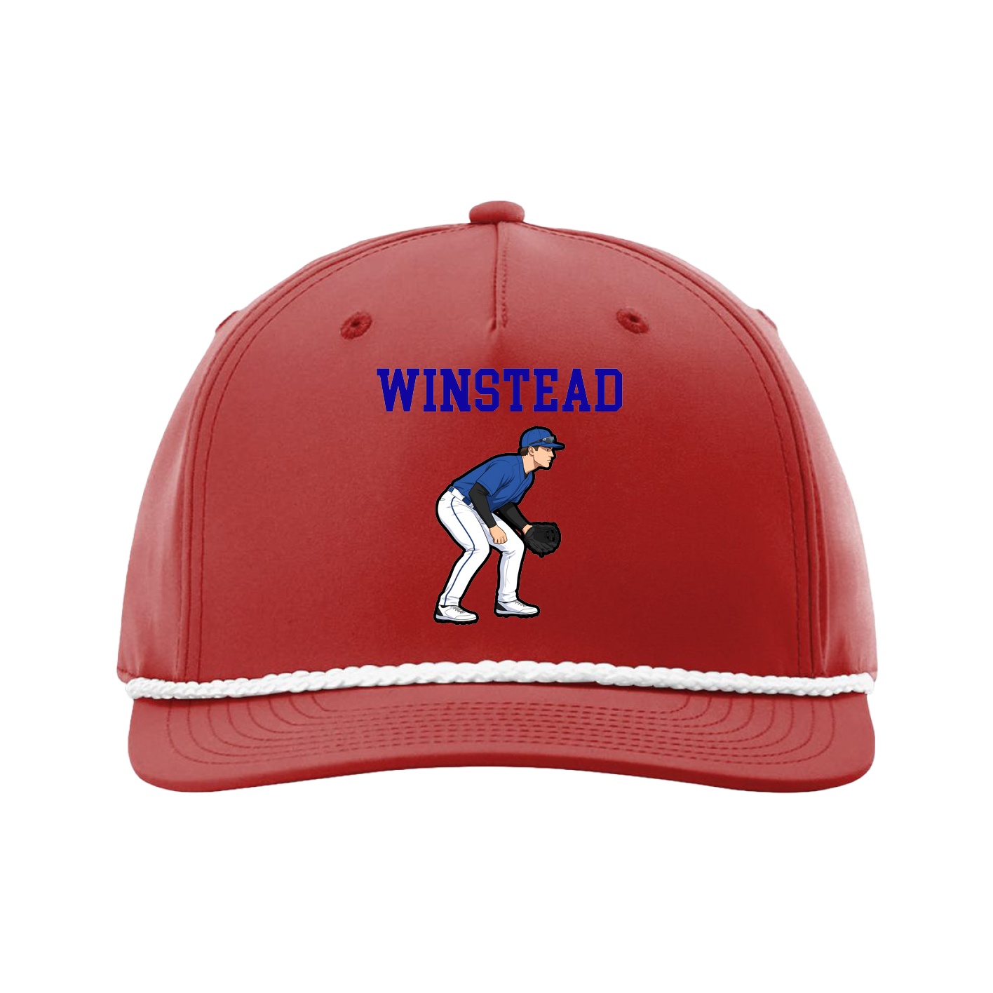 Five-Panel Classic Rope Cap — Shirsey in Red