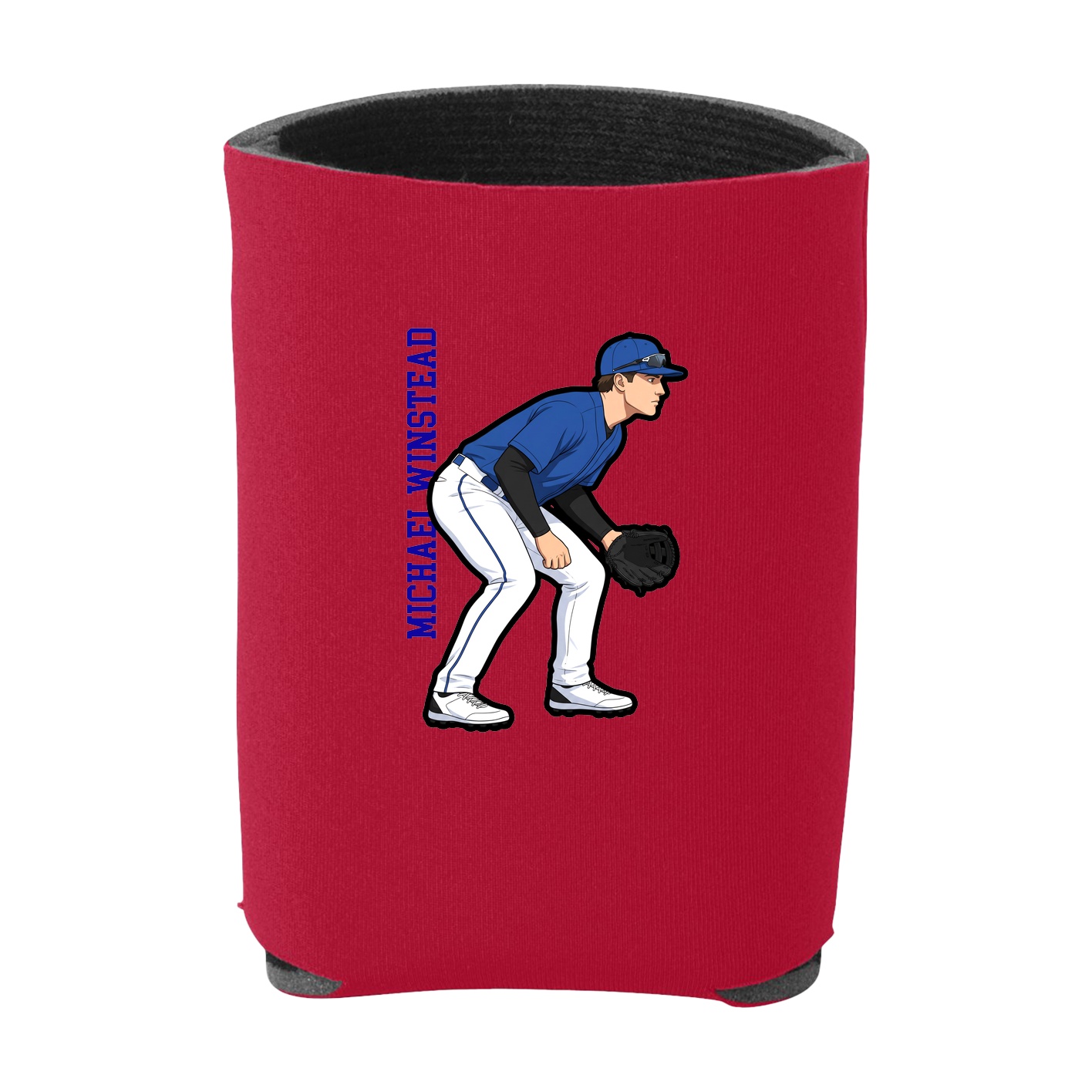 Can Holder — Name Vertical in Red