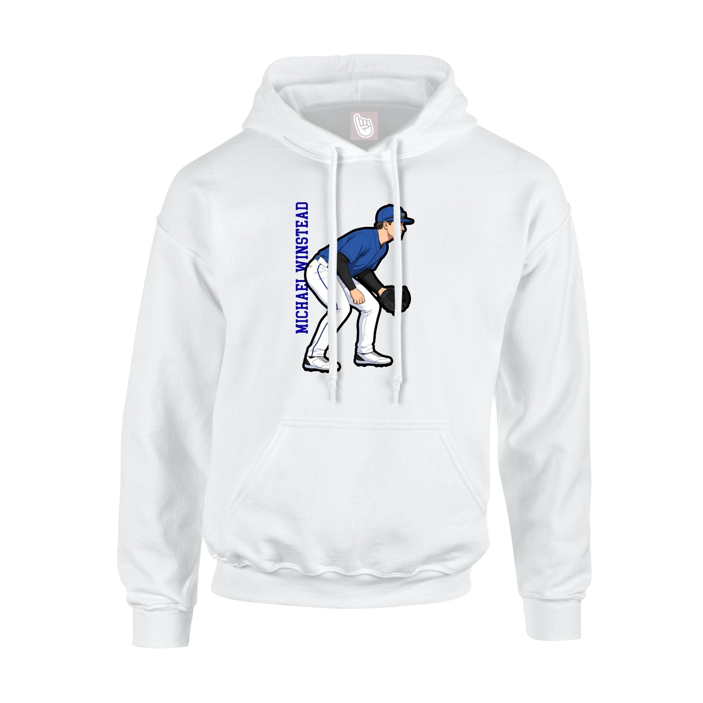 Hoodie — Name Vertical in White