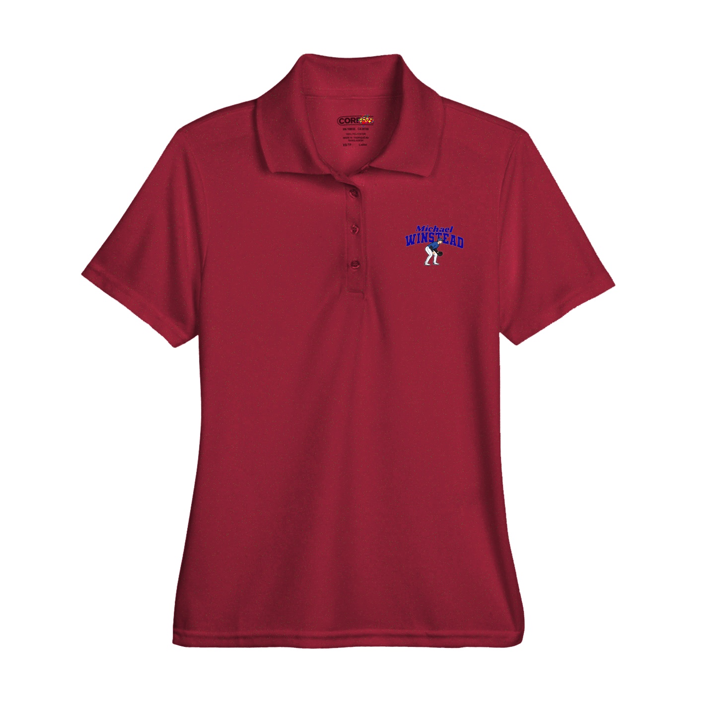 Womens Performance Polo — Signature Arch in Red