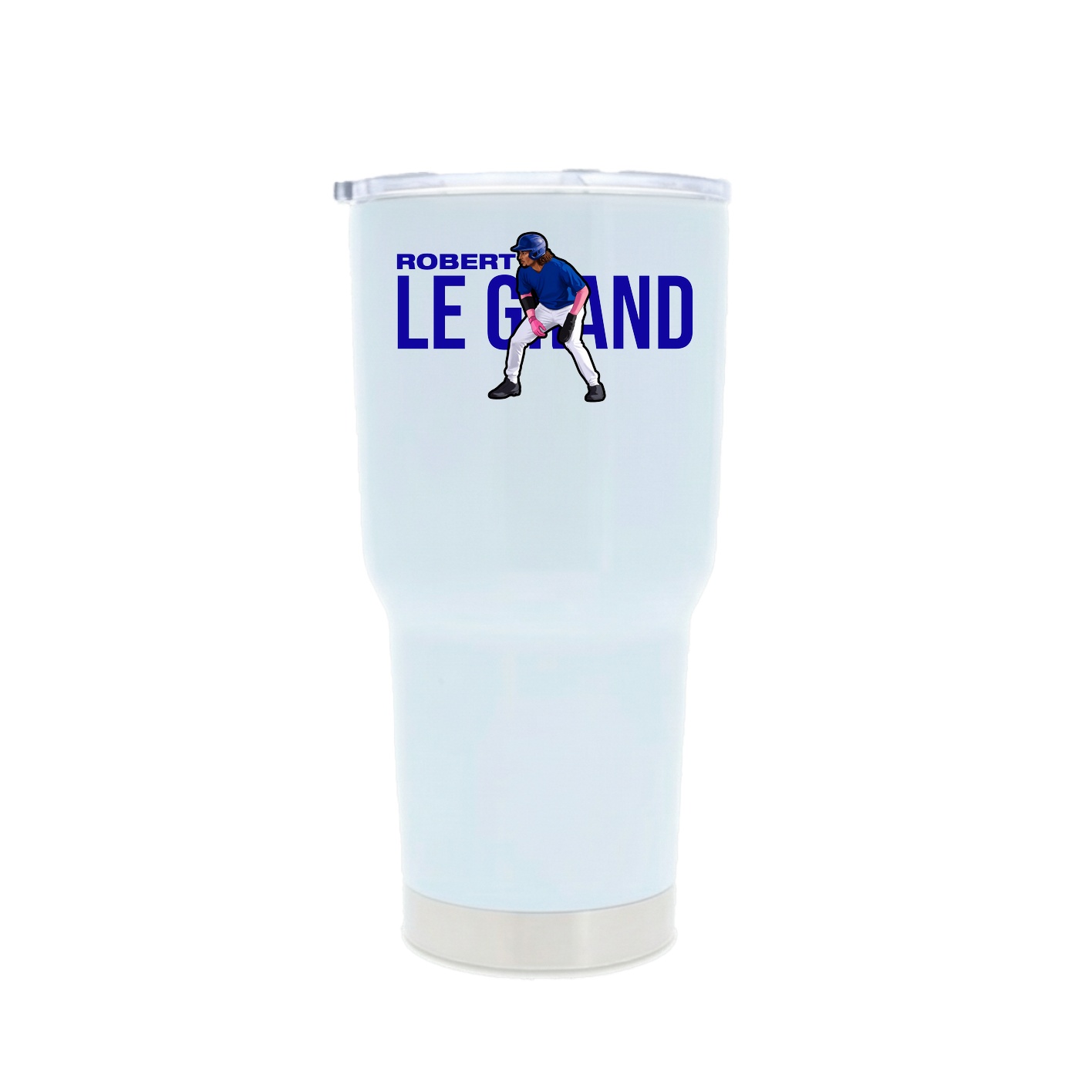 30oz Stainless Steel Tumbler — Player Name in White