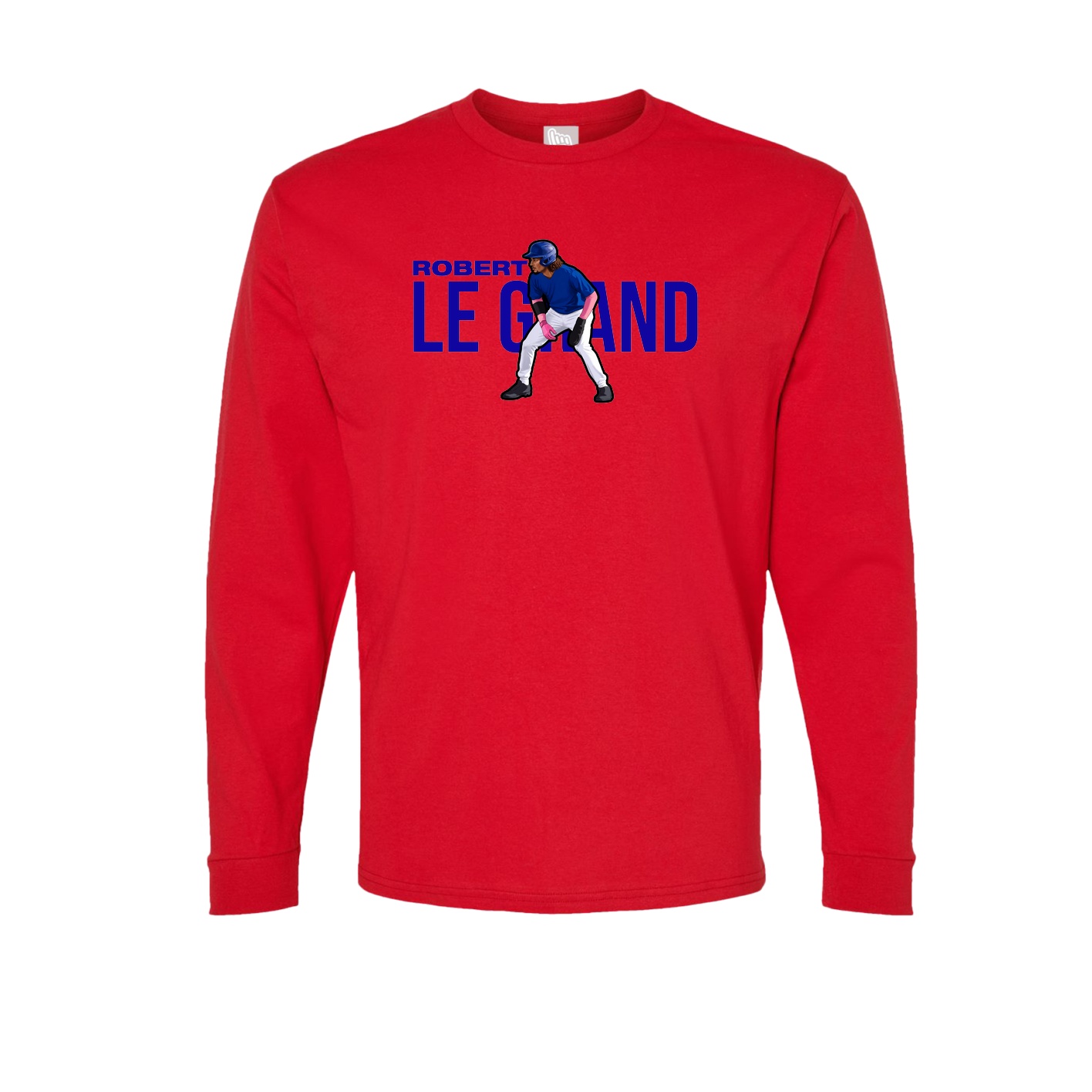 Long Sleeve Tee — Player Name in Red