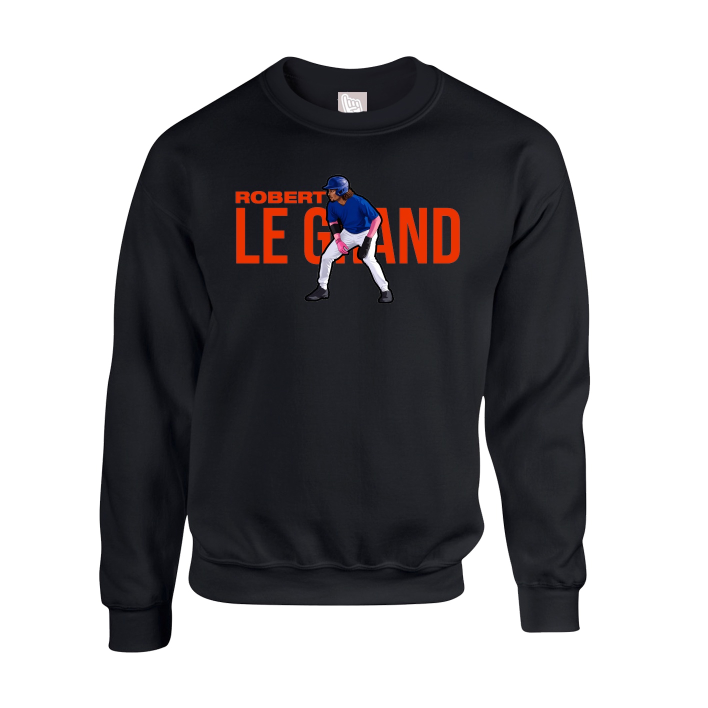 Fleece Crew — Player Name in Black