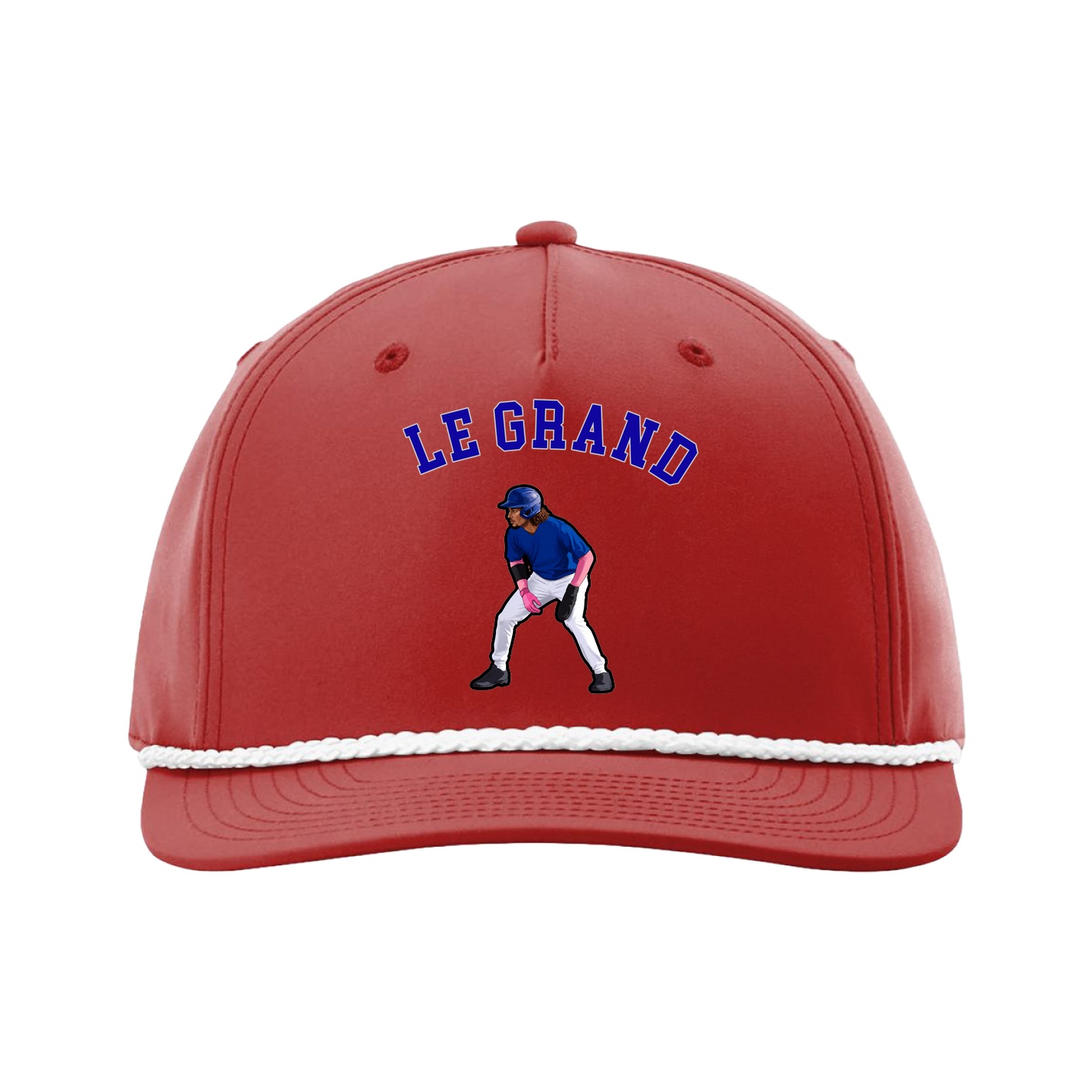 Five-Panel Classic Rope Cap — Shirsey Arch in Red