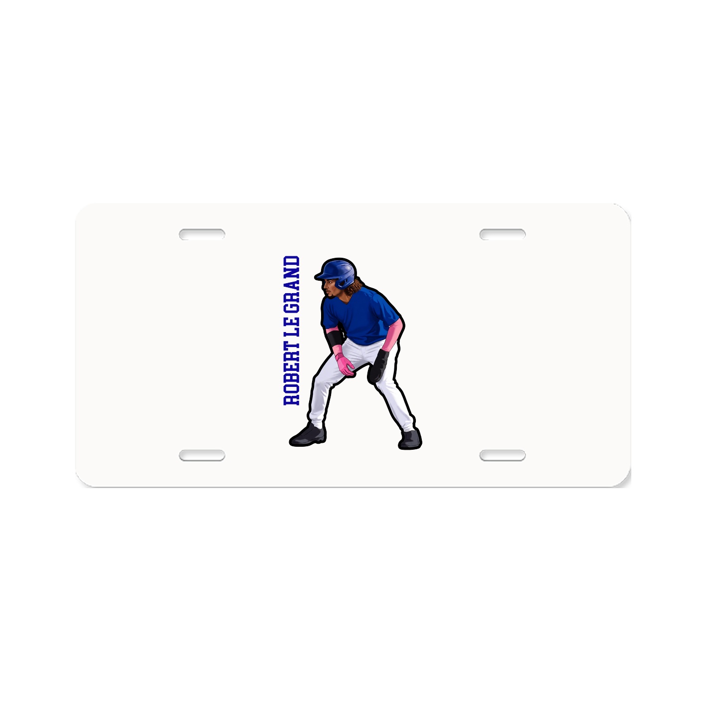 License Plate — Name Vertical in Classic