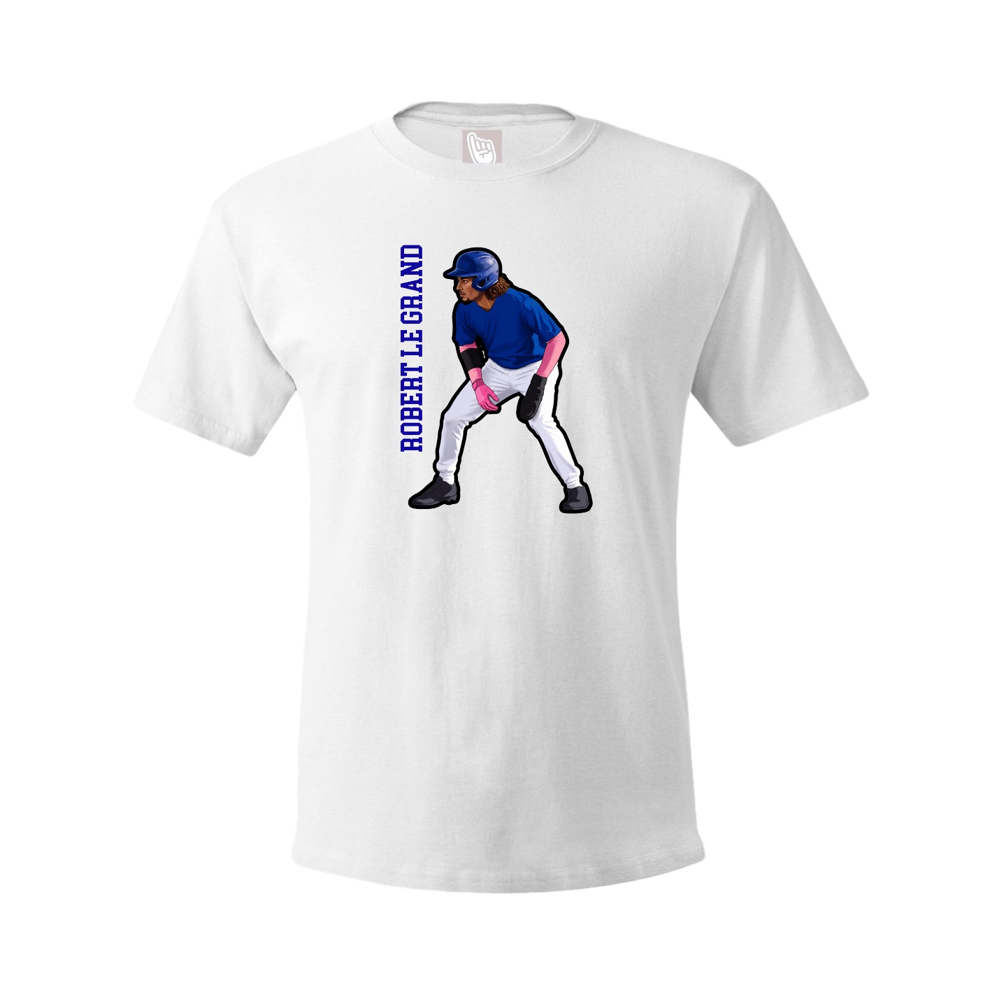 Youth Tee — Name Vertical in White