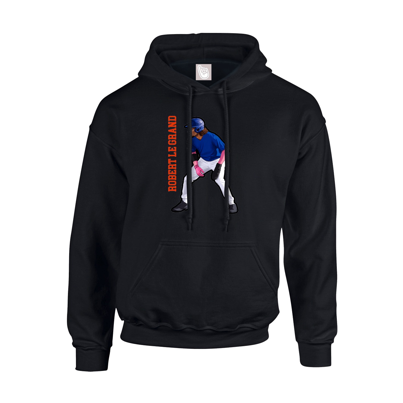 Youth Hoodie — Name Vertical in Black