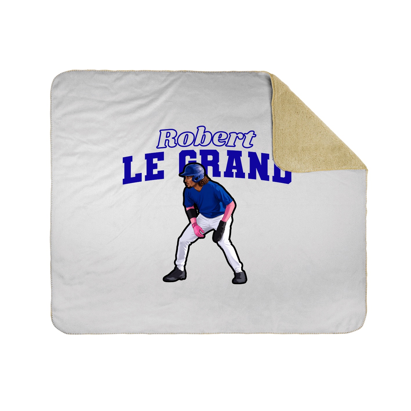 Throw Blanket — Name Arch in White