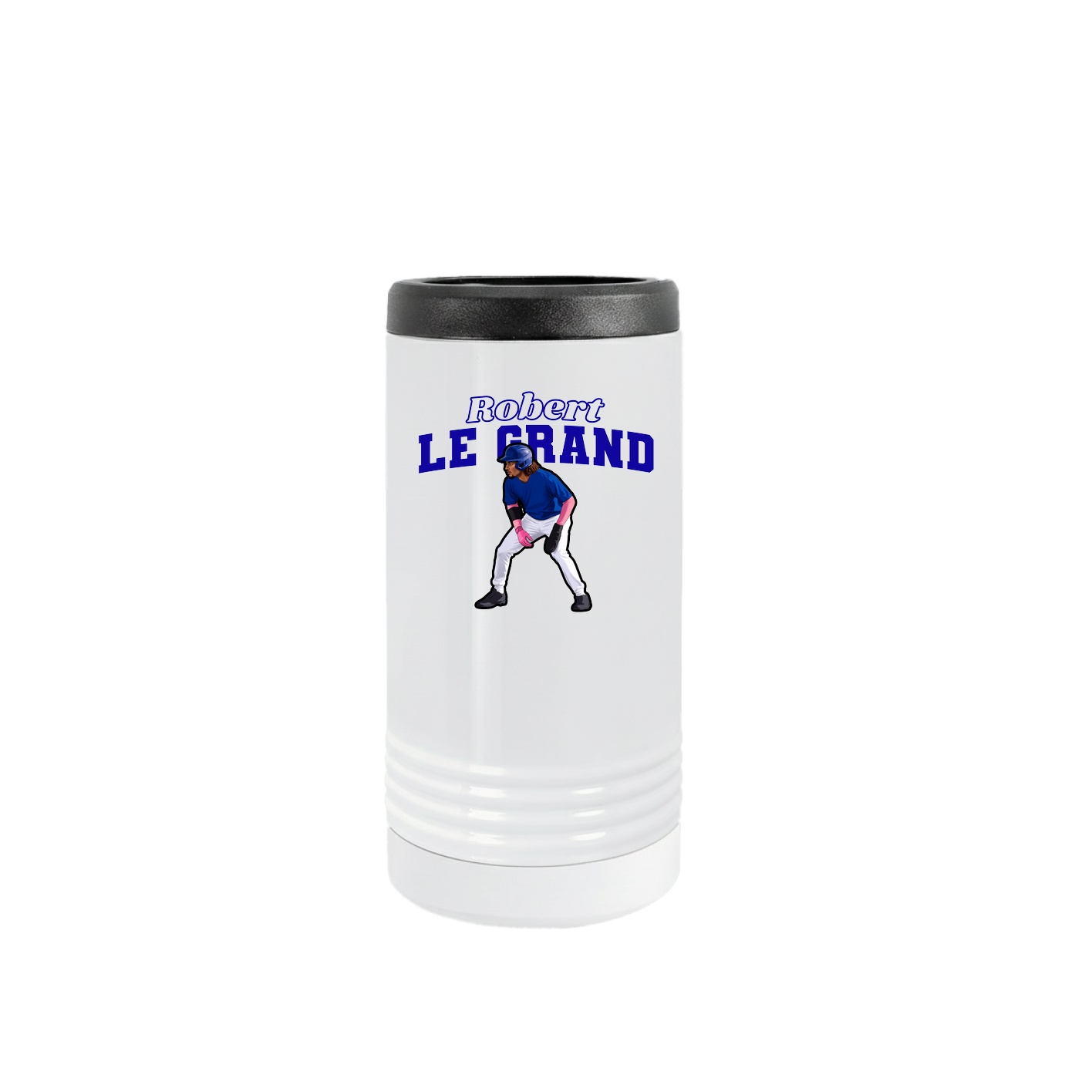 Slim Beverage Holder — Name Arch in White