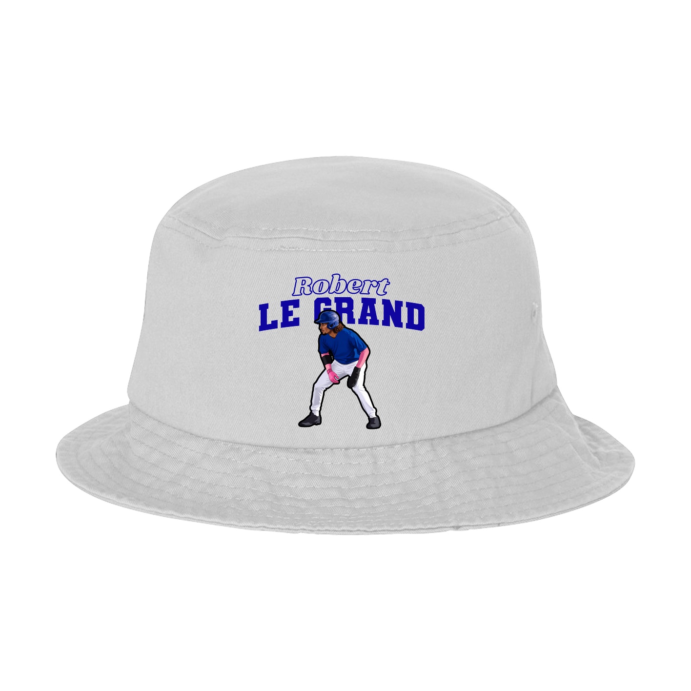 Bucket Cap — Name Arch in White