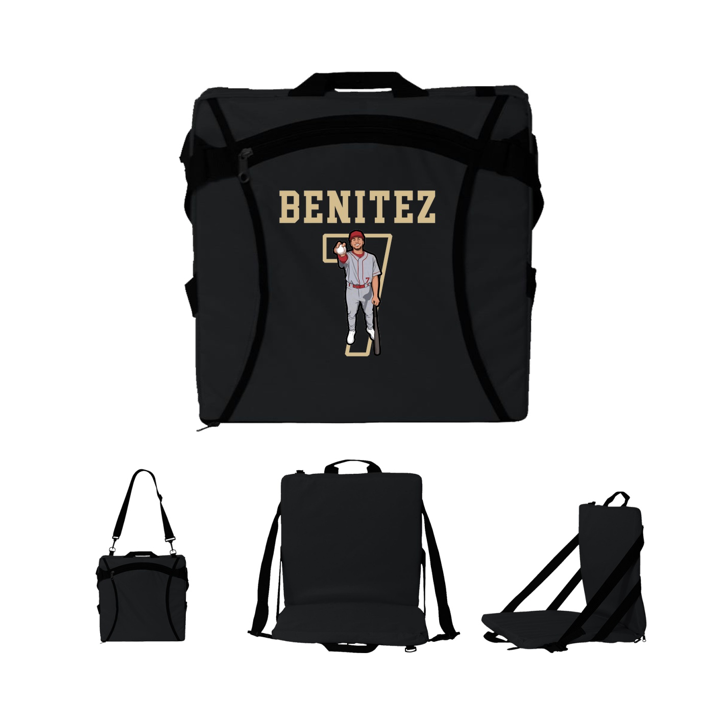 Folding Stadium Seat — Shirsey in Black