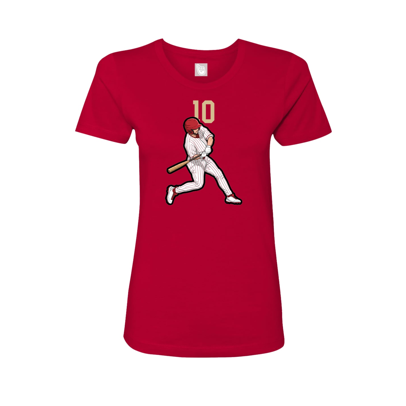 Womens Tee — Number Top in Red