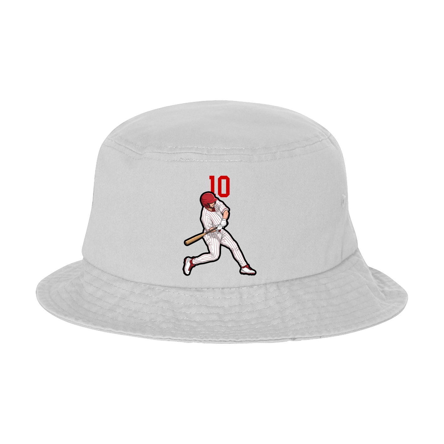 Bucket Cap — Number Top in White