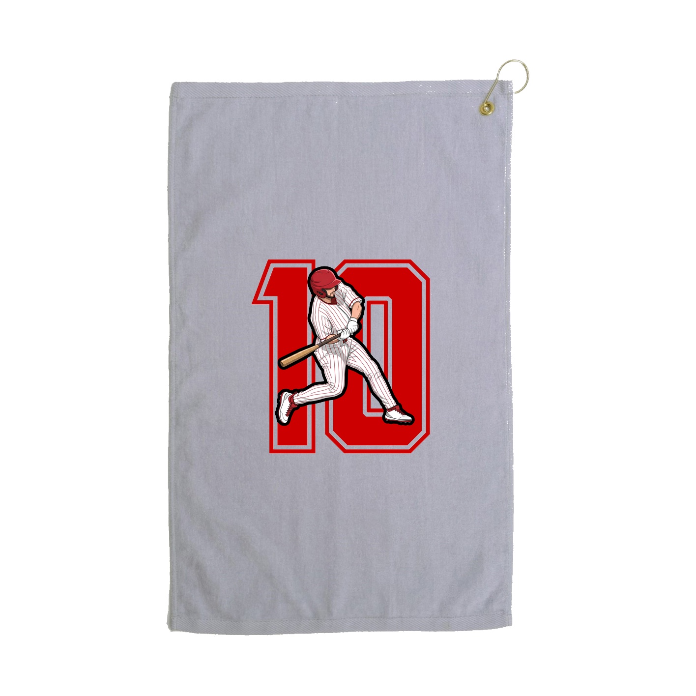 Golf Towel — Number in Grey