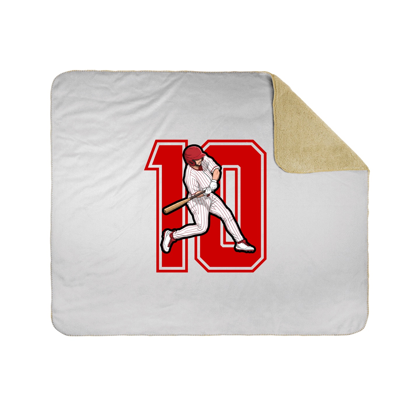 Throw Blanket — Number in White