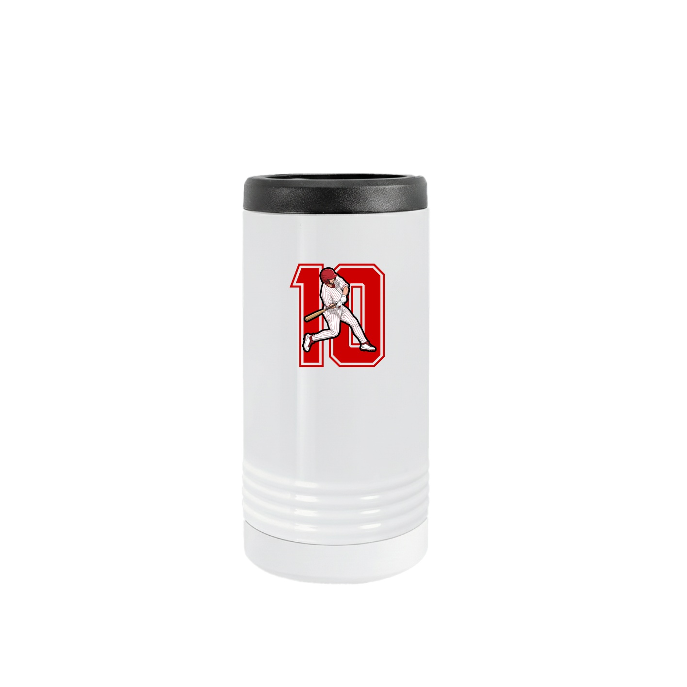 Slim Beverage Holder — Number in White