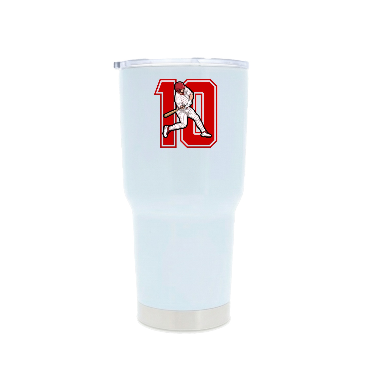 30oz Stainless Steel Tumbler — Number in White