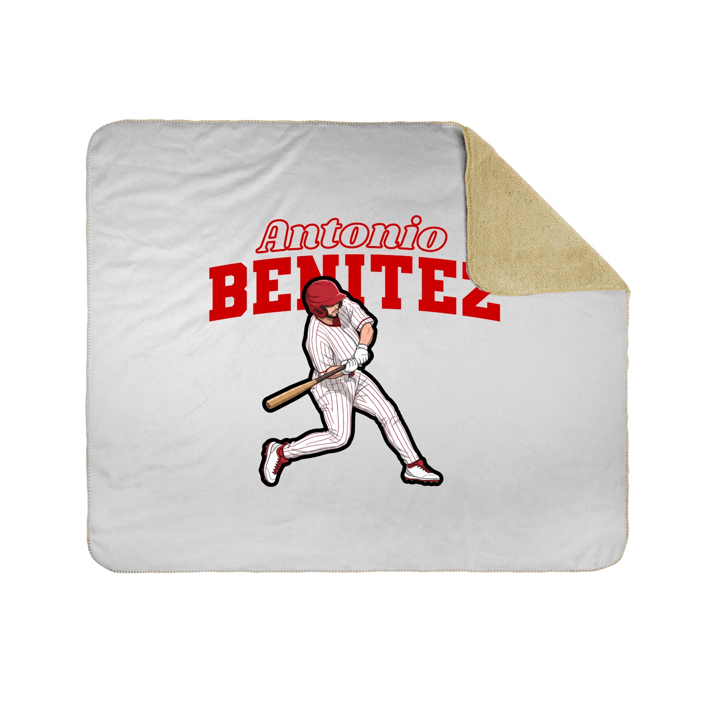 Throw Blanket — Name Arch in White