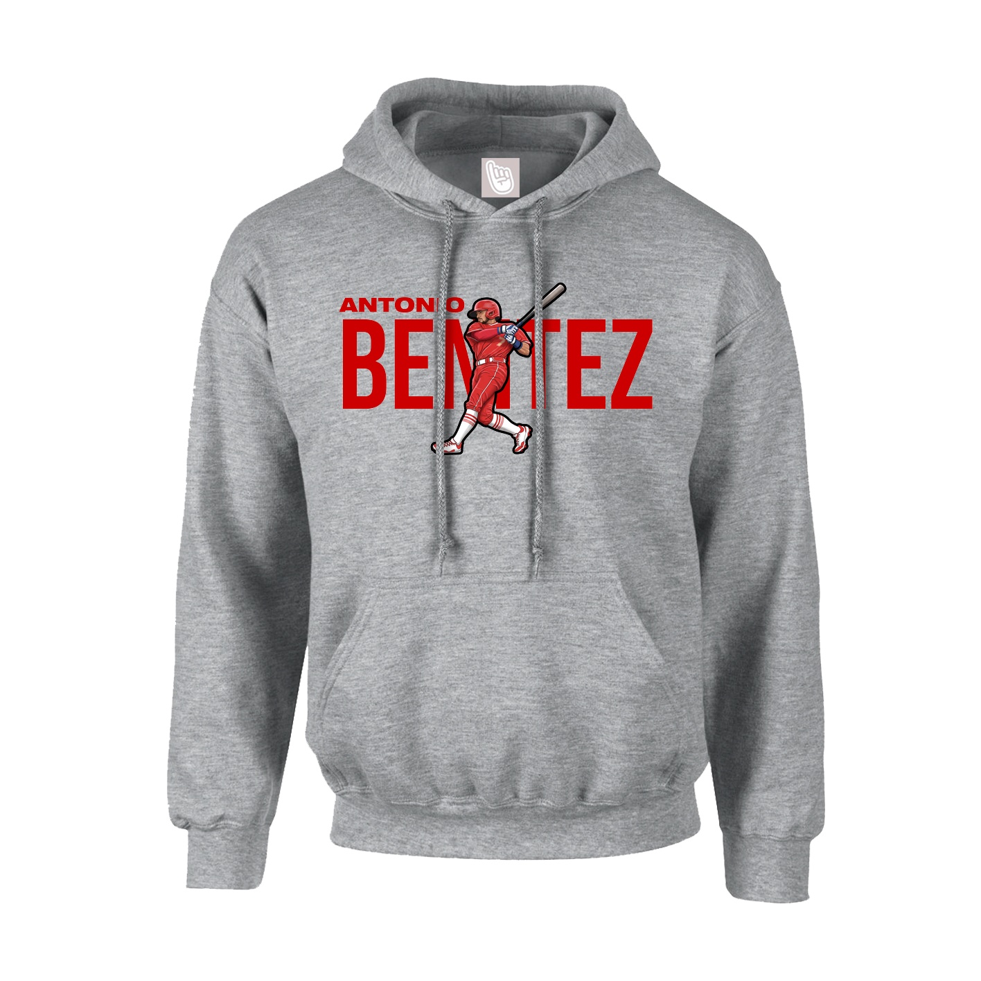 Youth Hoodie — Player Name in Grey