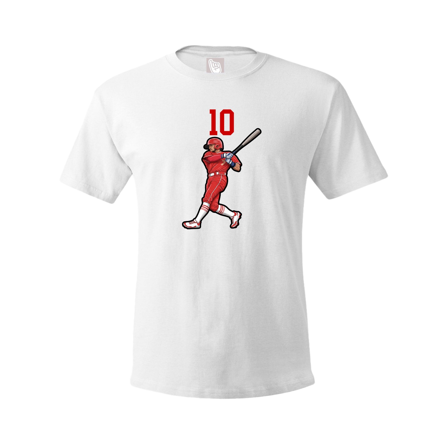 Youth Tee — Number Top in White