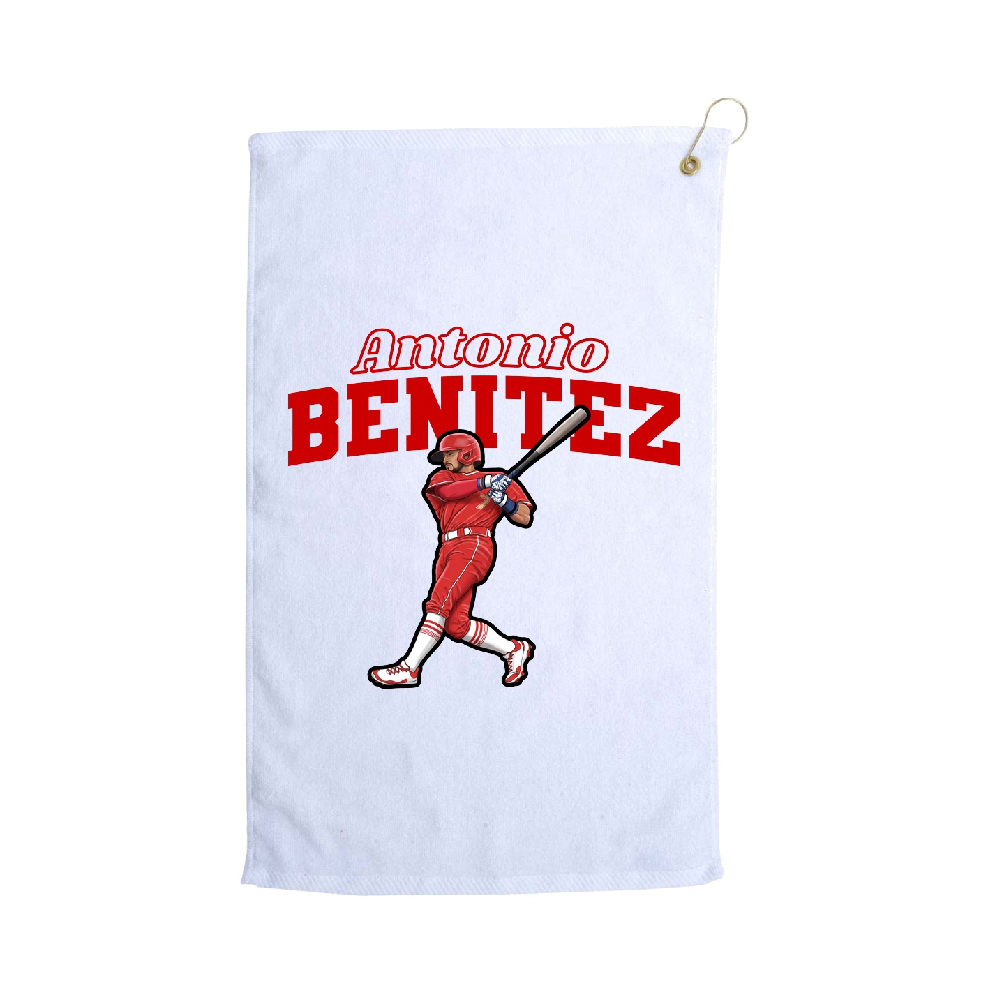 Golf Towel — Name Arch in White