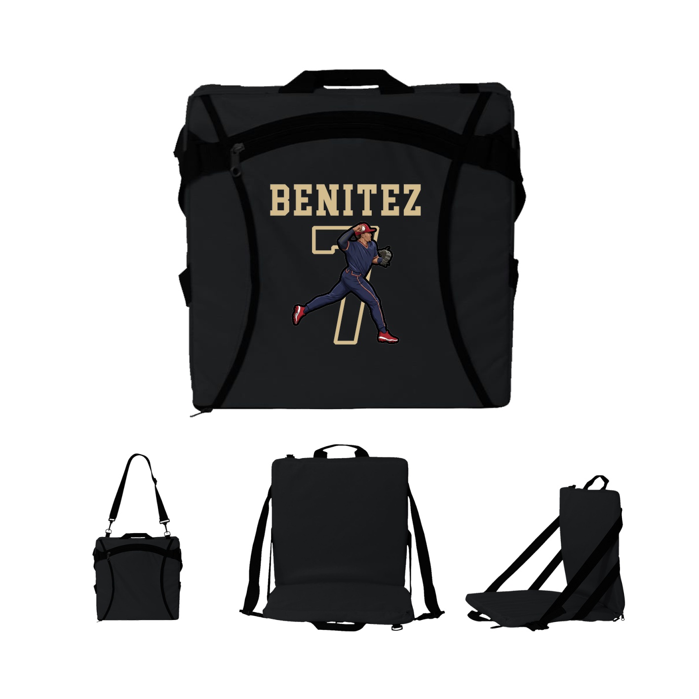 Folding Stadium Seat — Shirsey in Black