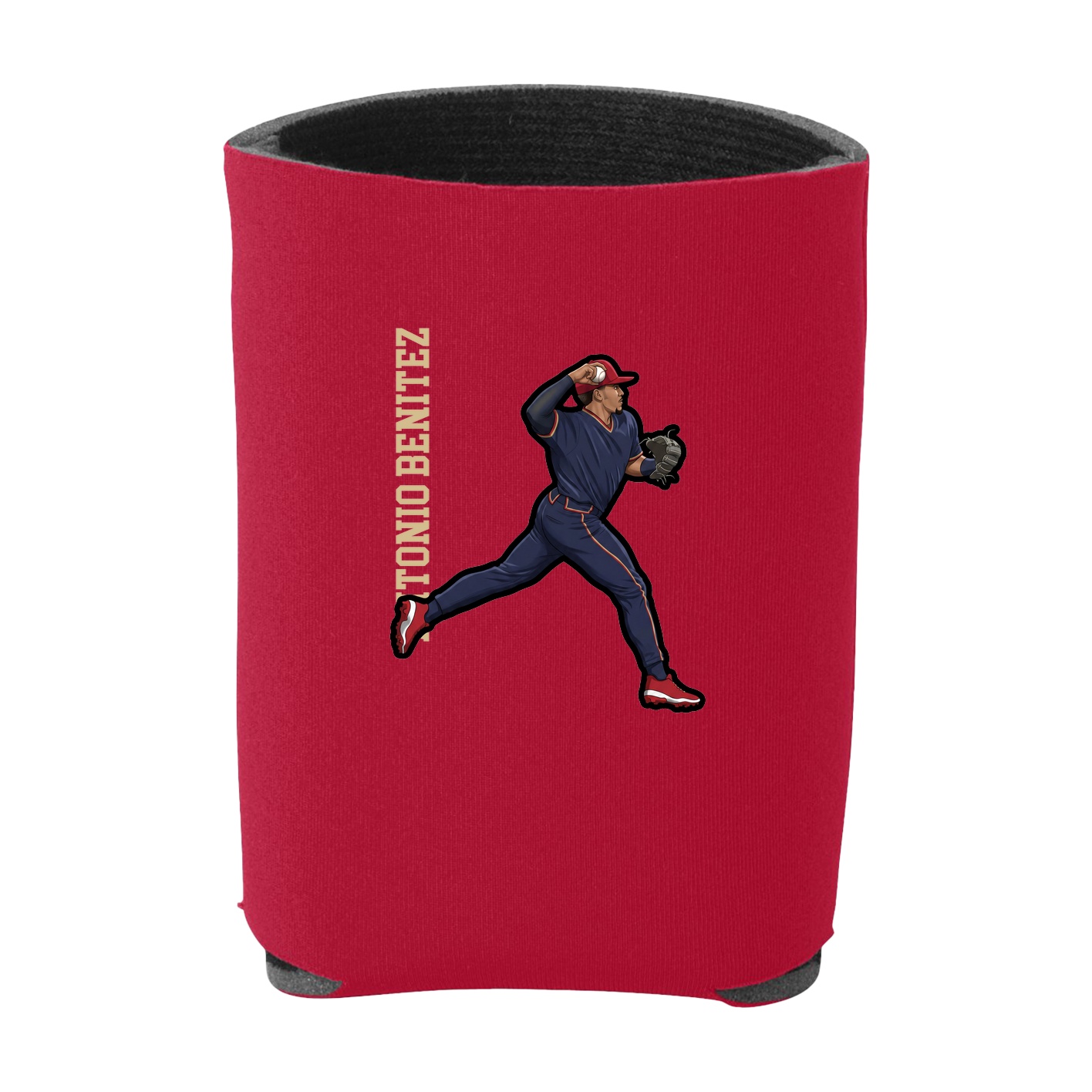 Can Holder — Name Vertical in Red