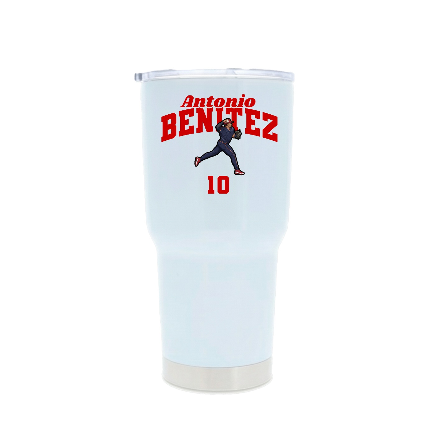 30oz Stainless Steel Tumbler — Signature Arch in White