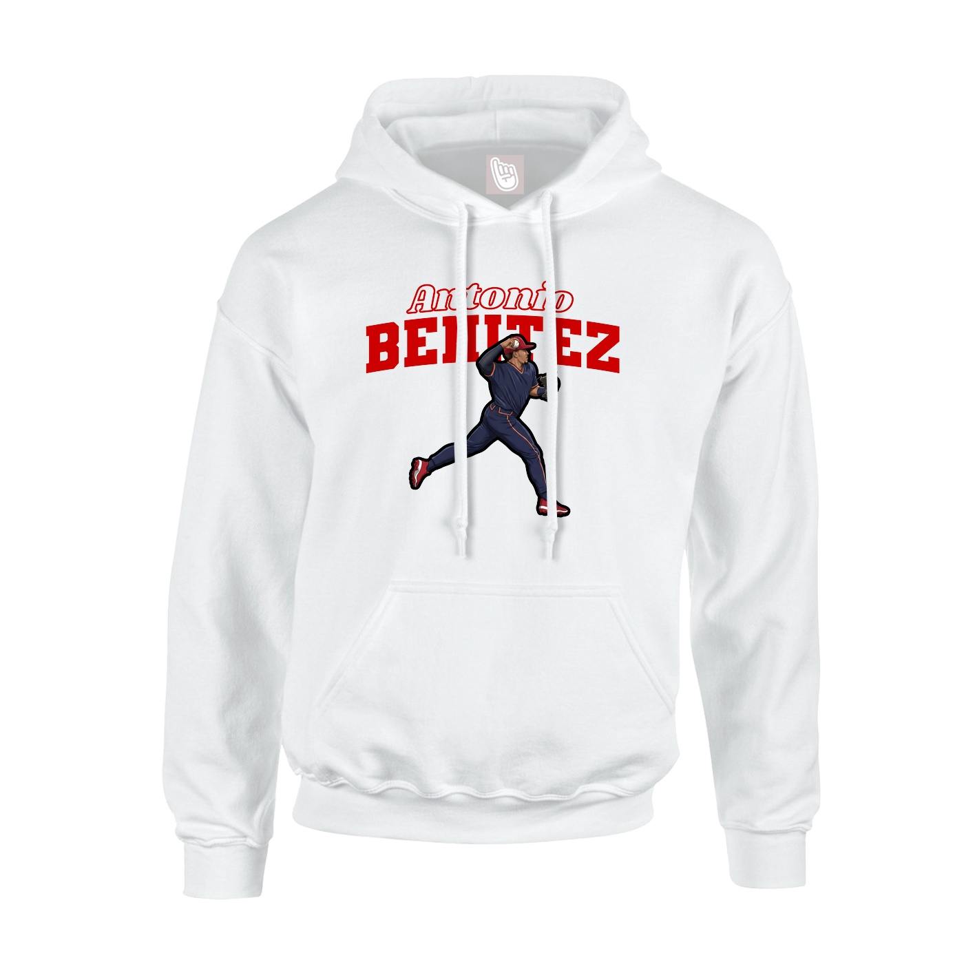 Hoodie — Name Arch in White