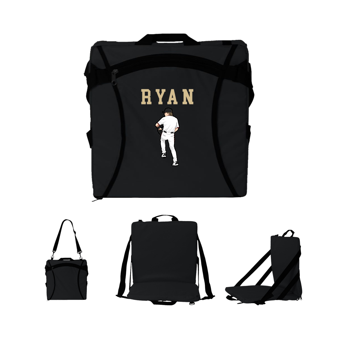 Folding Stadium Seat — Shirsey in Black