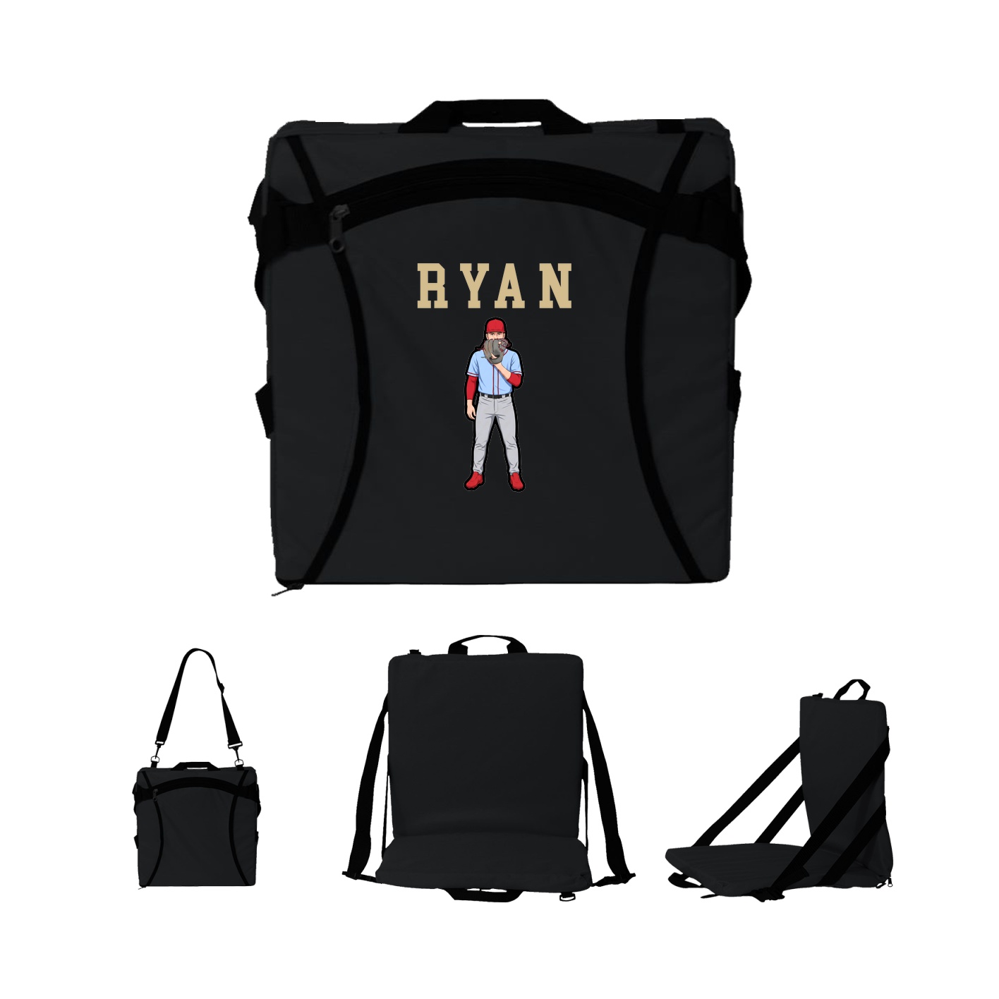 Folding Stadium Seat — Shirsey in Black