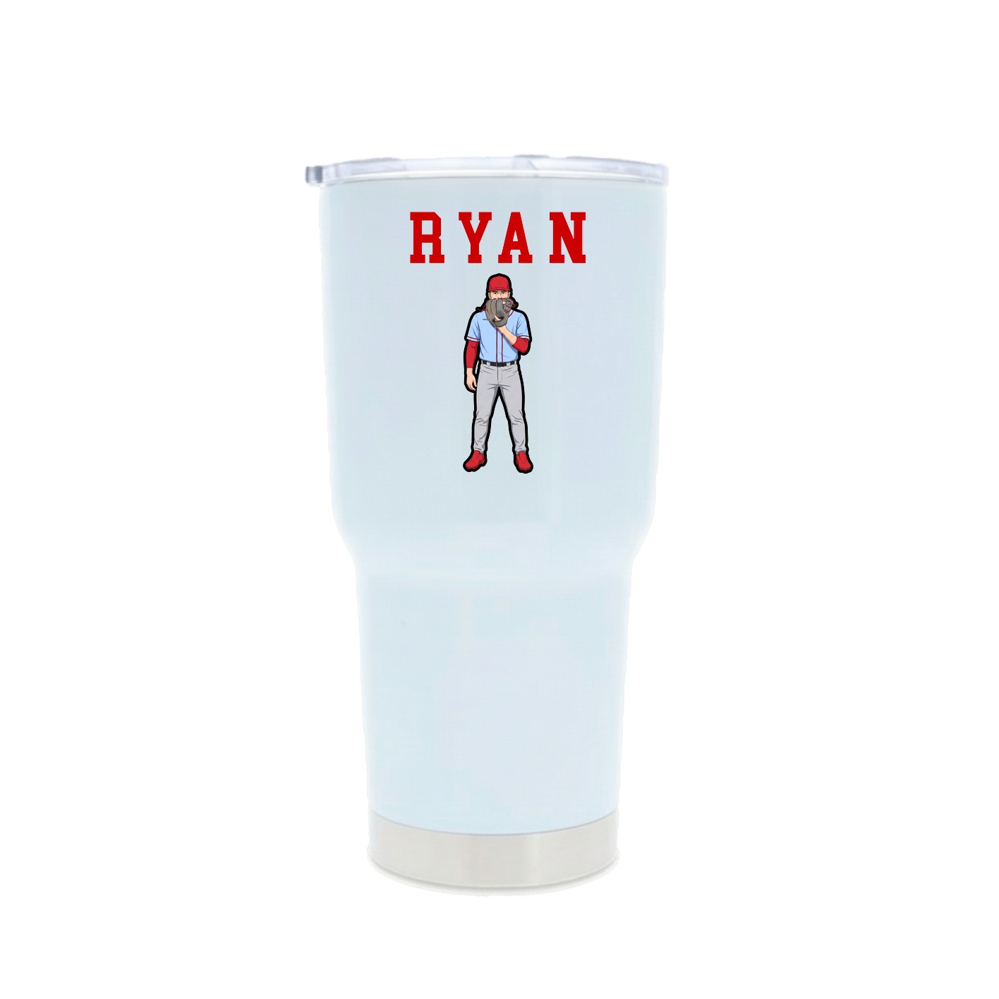 30oz Stainless Steel Tumbler — Shirsey in White