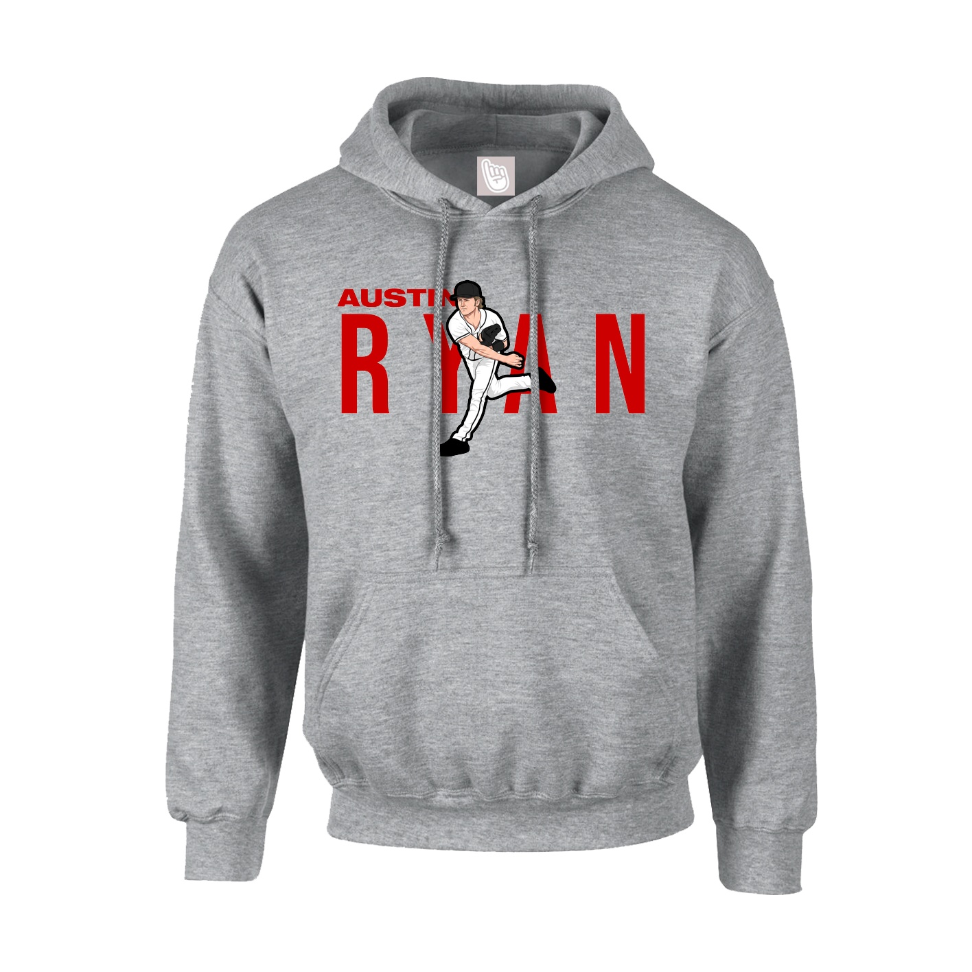 Youth Hoodie — Player Name in Grey