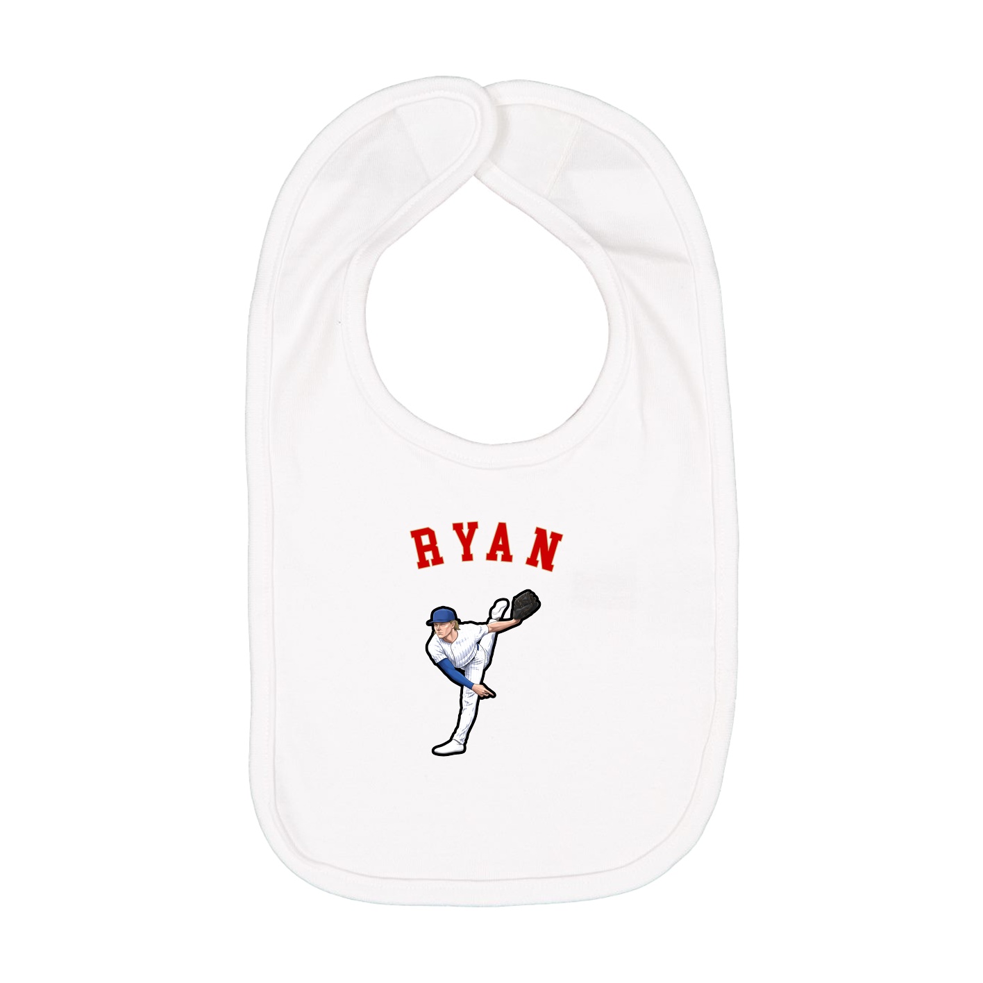 Infant Bib — Shirsey Arch in White