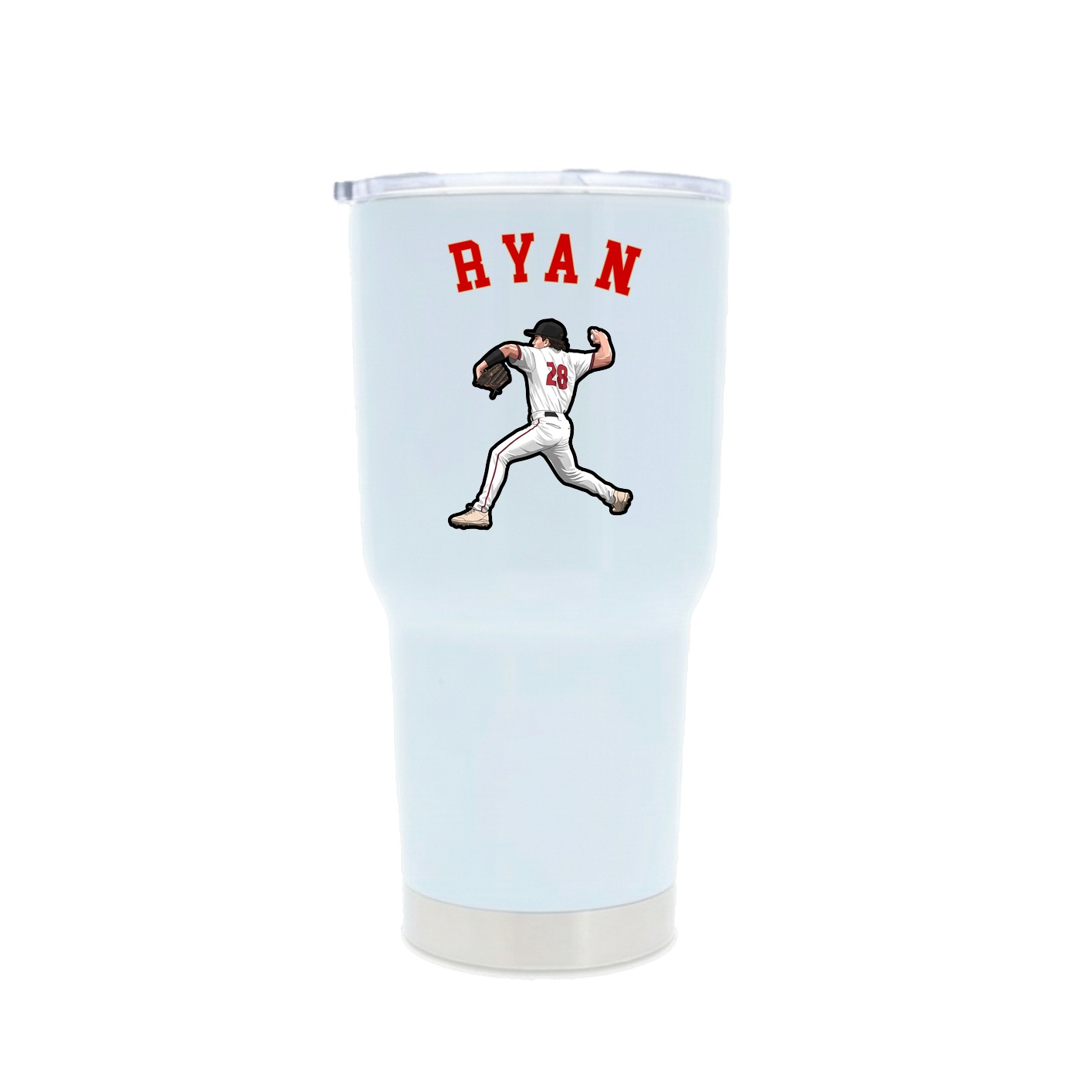 30oz Stainless Steel Tumbler — Shirsey Arch in White