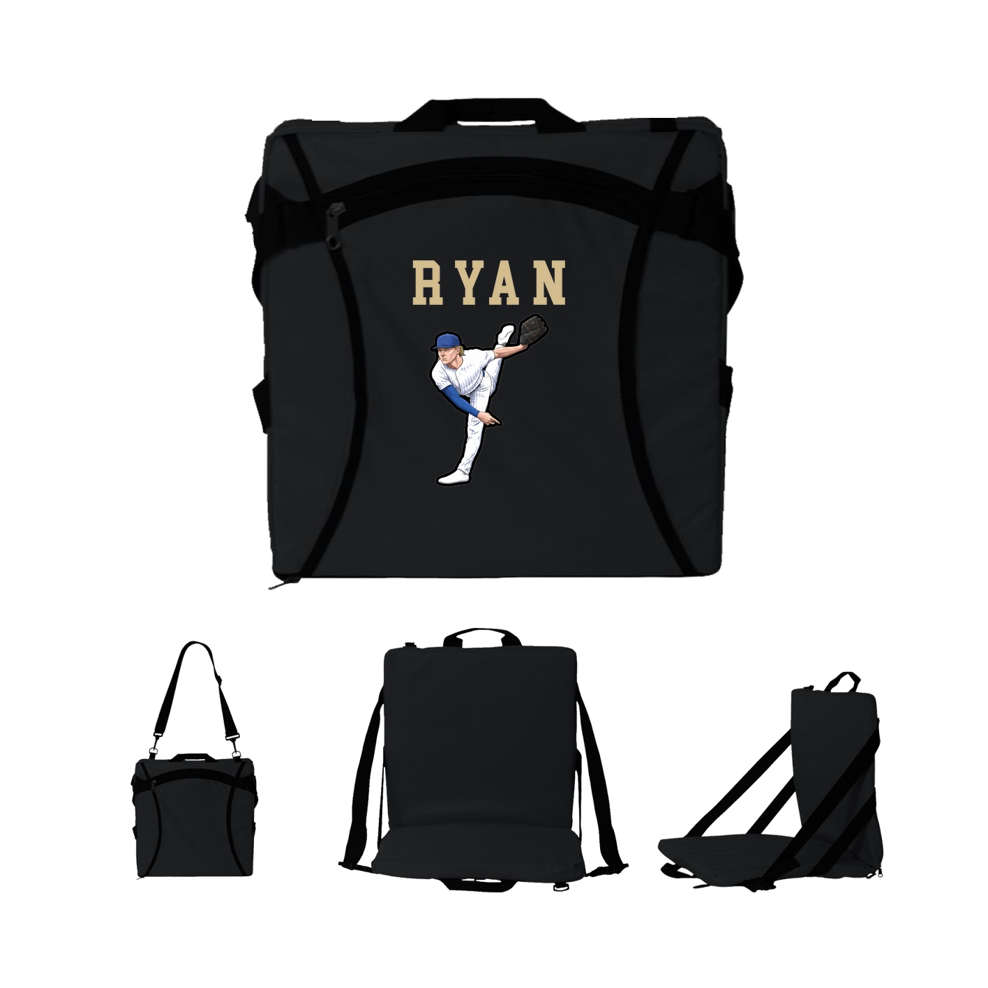 Folding Stadium Seat — Shirsey in Black