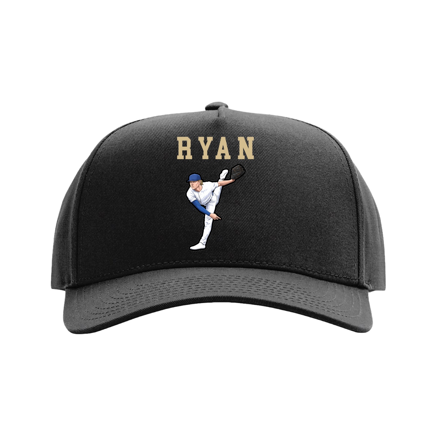 Full Fabric Five-Panel Champ Cap — Shirsey in Black