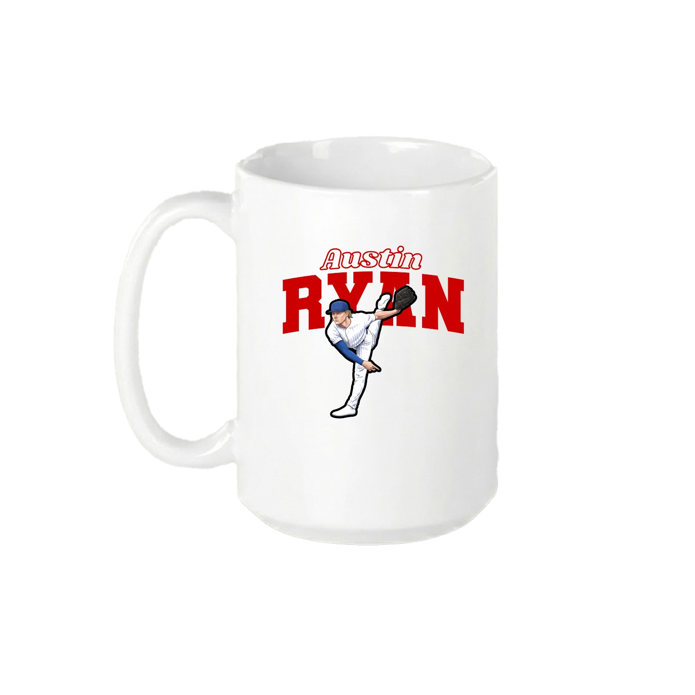 15oz Coffee Mug — Name Arch in White