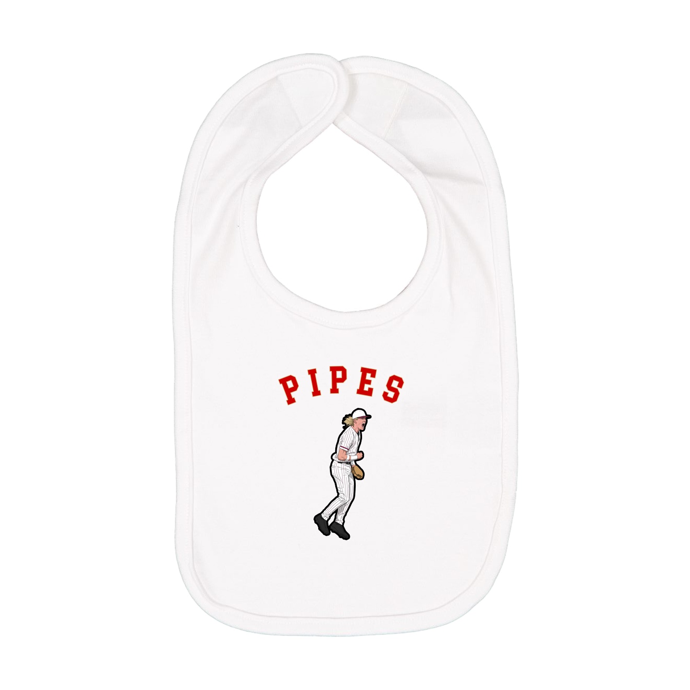 Infant Bib — Shirsey Arch in White