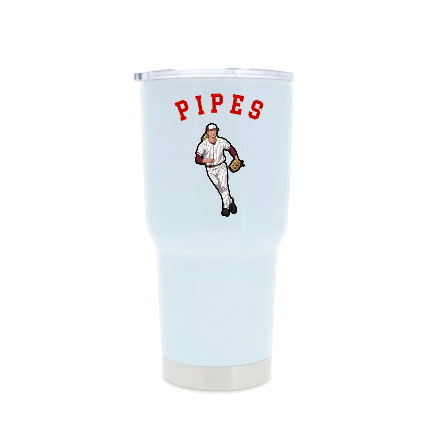 30oz Stainless Steel Tumbler — Shirsey Arch in White