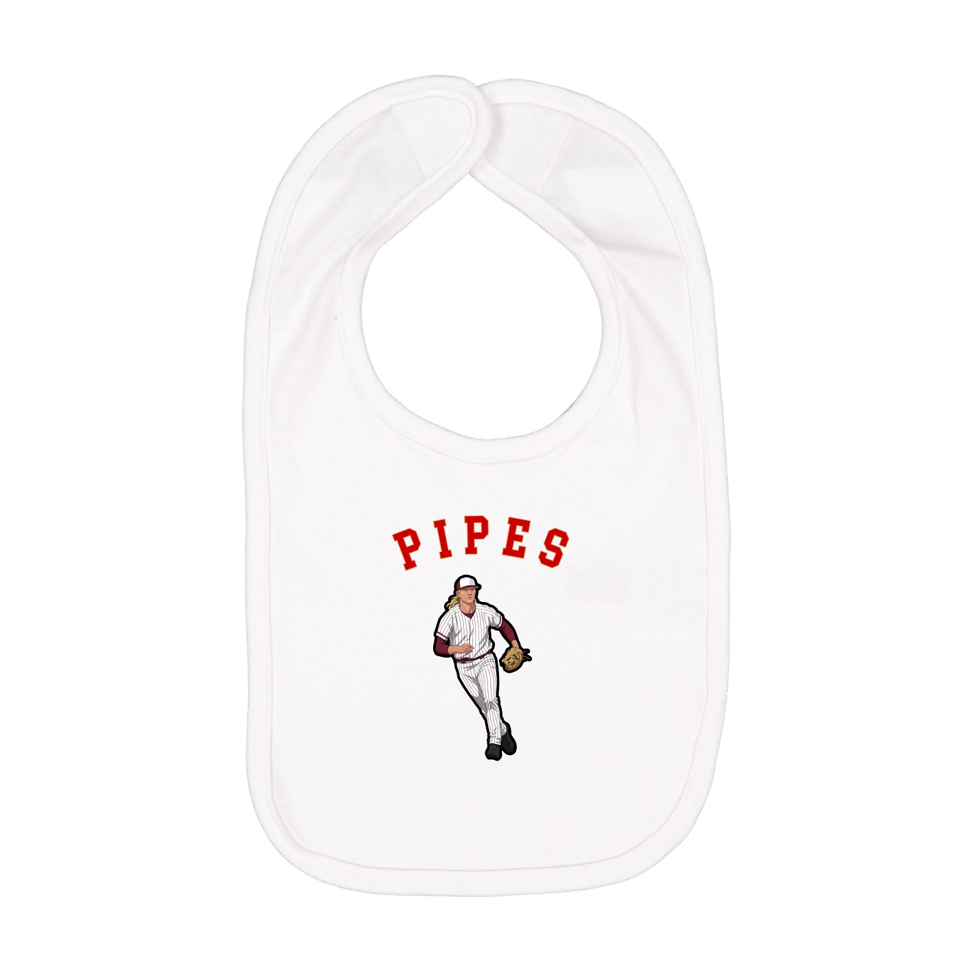 Infant Bib — Shirsey Arch in White