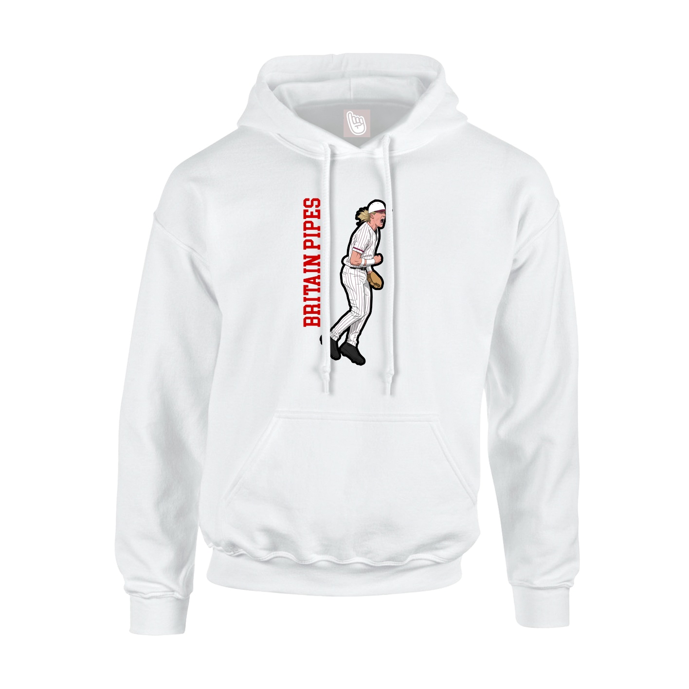 Youth Hoodie — Name Vertical in White